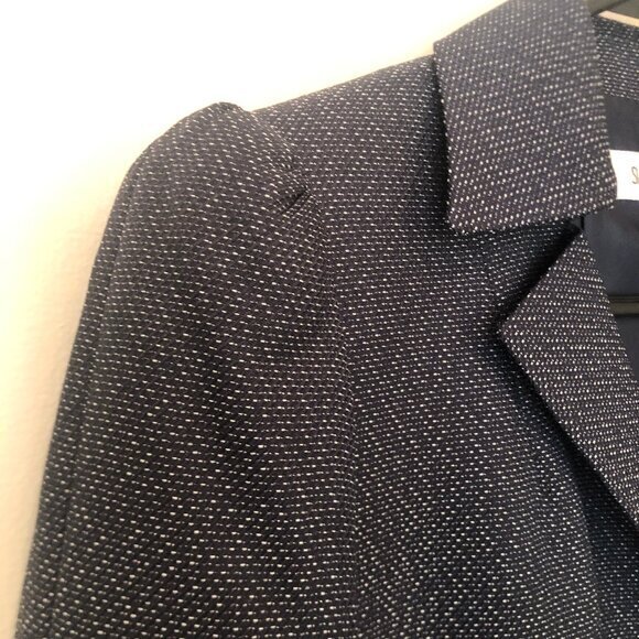 Suit Studio cropped 3/4-sleeve navy blazer sz 8 - Picture 7 of 13